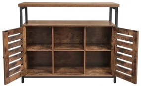 Dulapior Vintage Cu 2 Usi Si 1 Polita, Maro Rustic, 100 Cm