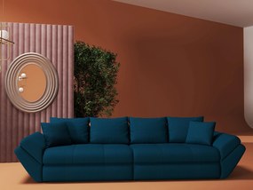 Canapea extensibilă dumonde cu ladă de depozitare si sezut confortabil din spuma high-density, Loana Enjoy Petrol 300x100 cm