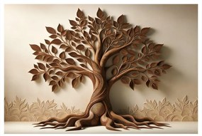 Tablou arborele vieții cu frunze și rădăcini