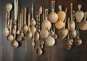 Set 2 linguri pentru salată din lemn de mango și bambus, L26 cm, „Bamboo Salad Set"