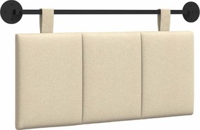 vidaXL Cap de pat suspendat Pe perete Crem 90 x 55 x 5 cm țesătură