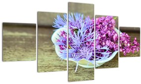 Tablou - plantă violetă (125x70 cm), în 40 de alte dimensiuni noi