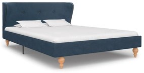 280578 vidaXL Cadru de pat, albastru, 120 x 200 cm, material textil