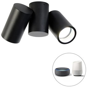 Spot inteligent reglabil negru, inclusiv 2 GU10 Wi-Fi - Michael