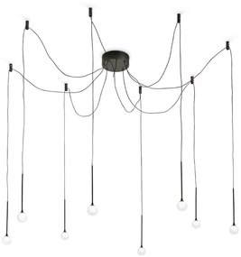 Lustra LED design minimalist Lucciola sp8 negru