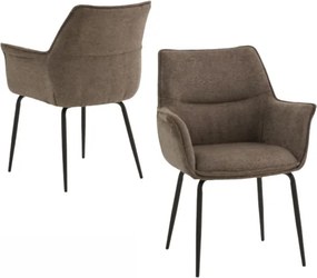 Scaun tip fotoliu NEBO, tesatura, structura metalica - MARO