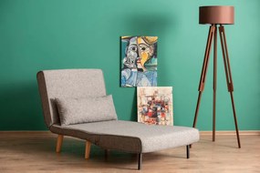 Fotoliu Extensibil Folde Single, Poliester, Gri Deschis