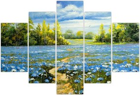 Tablou - Drum de câmp, pictură în ulei (150x105 cm)