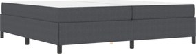vidaXL Cadru de pat cu saltea Gri închis 200 x 200 cm țesătură
