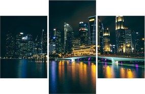Tablou - Singapore noaptea (90x60 cm)