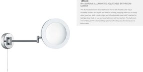 Oglinda cu iluminat LED pentru baie IP44 directionabila Bathroom 1456CC SRT