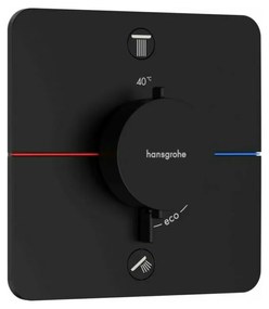 Baterie dus termostatata incastrata negru mat Hansgrohe ShowerSelect Comfort Q  2 functii EN1717