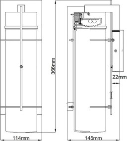 Quintiesse QN-EAMES-LED-M-EK-LED Aplica de exterior EAMES M LED/10W/230V IP44 negru