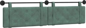 vidaXL Cap de pat suspendat Verde Mării 210 x 55 x 5 cm Catifea