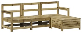 3250803 vidaXL Set canapele de grădină, 4 piese, lemn de pin tratat