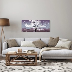 Tablou - Copac în nori (120x50 cm)