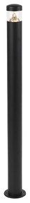 Lampă modernă de exterior neagră 100 cm IP44 cu LED - Roxy