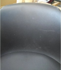 OFERTA Scaun de bar negru HOGA din piele ecologica cu picior negru calitatea II