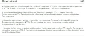 Lustra LED design modern Saturno alama 80cm
