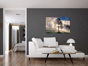 Tablou cu copac în ceață (90x60 cm)