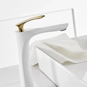 Baterie pentru baie Rea Orbit White Gold High