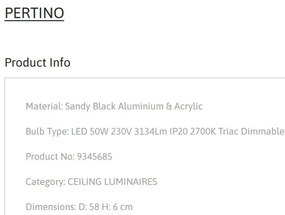 Plafoniera LED dimabila design circular PERTINO D-58cm