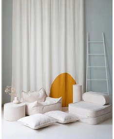 Pernă decorativă pentru copii crem cu tapițerie din catifea reiată Block – Wigiwama