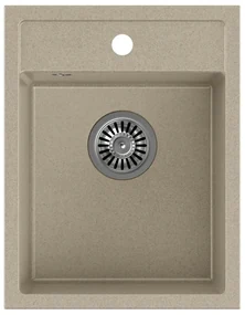 Chiuveta compozit incastrata Quadron Pop Johnny 90 bej 39x50 cm