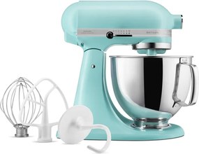 Mixer planetar KitchenAid Artisan Elegance 5KSM125EMI, 300 W, 4,8 l, transmisie directă, 10 viteze, turcoaz