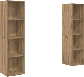 vidaXL Set comodă TV 2 pcs Maro 37 x 37 x 142,5 cm Lemn compozit