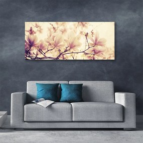 Tablou pe panza canvas Flori Floral roz bej