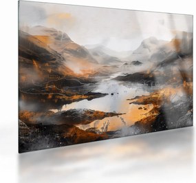 Tablou pe sticlă - Pictura peisajelor montane (70x50 cm)