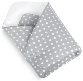 Pernuță înfășat Bellatex pentru copii cu buline  gri, 75 x 75 cm