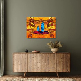 Tablou pe sticlă - Pictură străveche (70x50 cm)
