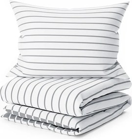 Povlečení z Renforcé bavlny CAPRIVI šedé knoflík Dimensiune lenjerie de pat: 70 x 90 cm | 140 x 200 cm