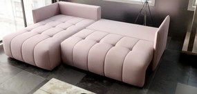 Colțar extensibil dumonde cu ladă de depozitare si sezut confortabil din spuma high-density, Malta Enjoy Flamingo 235x185 cm
