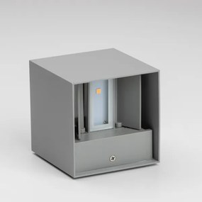 Aplică LED de exterior Brilagi CUBE LED/6W/230V gri IP54