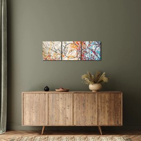 Tablou - Abstract mozaic (cu ceas) (90x30 cm)