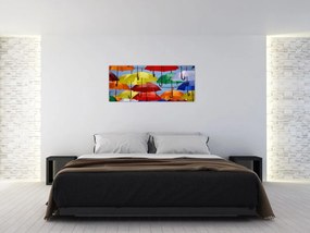 Tablou - Umbrele colorate (120x50 cm)