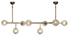 Lustra 8L design modern Datiu bronz
