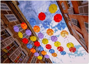 Tablou - Umbrele colorate (70x50 cm)