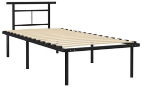324820 vidaXL Cadru de pat, negru, 90 x 200 cm, metal