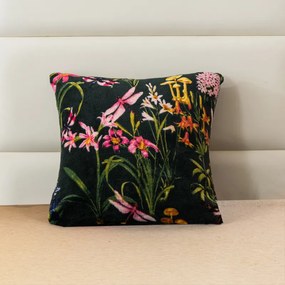 Fata de perna din microplus MYSTIC GARDEN 45x45 cm, verde inchis