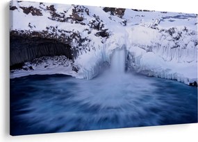 Tablou cu cascadele iarna (90x60 cm)