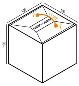 Aplică LED de exterior RIKO 2xLED/4W/230V neagră IP44