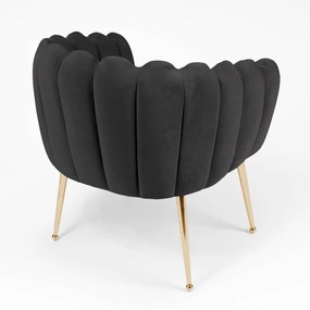 Scaun Lili negru/gold – H81 cm