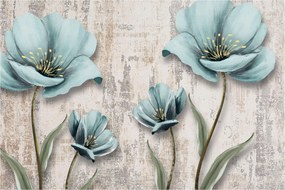 Tablou - Flori texturate (90x60 cm)