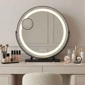 Oglindă LED MAKE-UP Black 40 cm