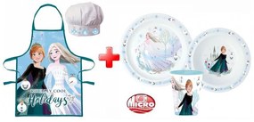 Disney Regatul de gheață Royally Cool Set șorț de Crăciun și set de tacâmuri din plastic