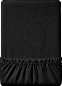 Cearsaf Jersey EXCLUSIVE cu elastic 180 x 200 cm negru Gramaj (densitatea fibrelor): Lux (190 g/m2)